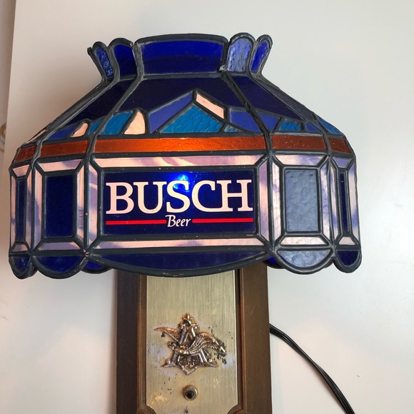 Vintage Other - SOLD Bush Beer Mancave Tiffany style lamp